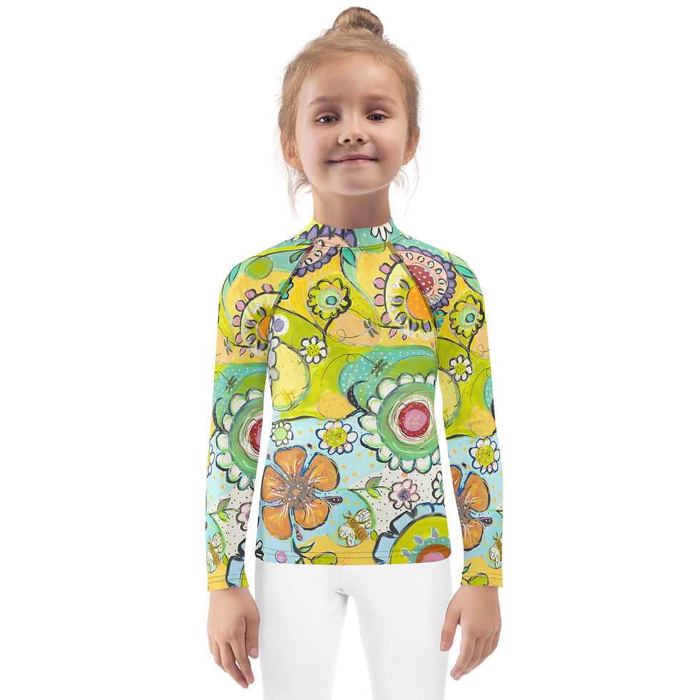Thumbnail: Flower Power Kids Rash Guard
