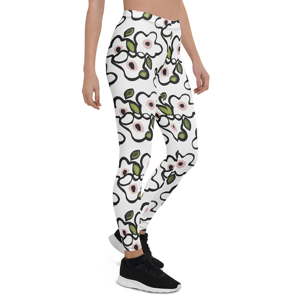 Thumbnail: Milky White Tangles Leggings