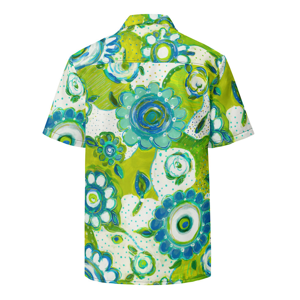Thumbnail: Sea Glass Unisex Aloha Shirt (100% ReCycled Poly)