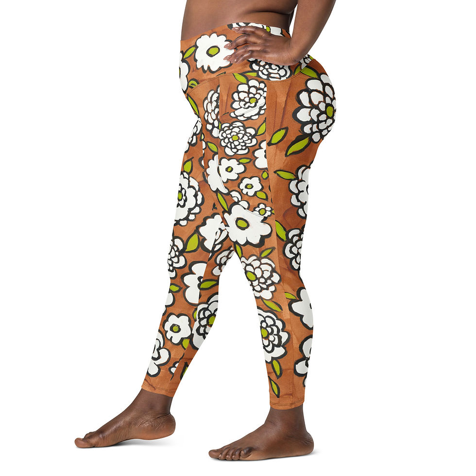Thumbnail: First Floral REcycled-Poly Yoga Leggings w/Pockets