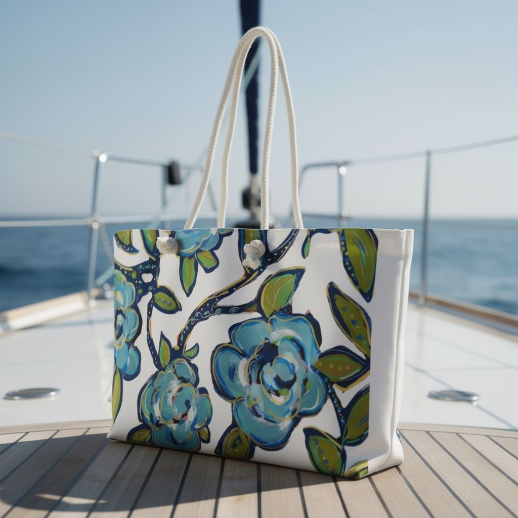 Blue Roses Weekender Bag