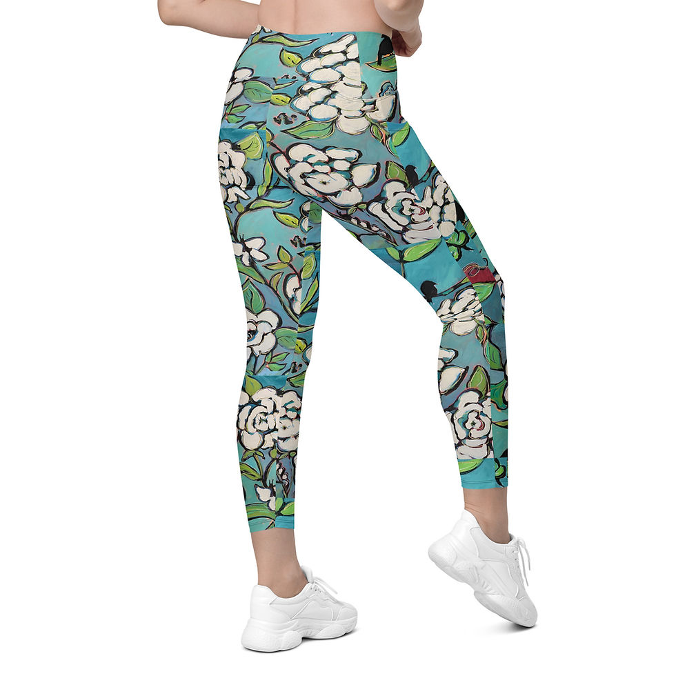 Thumbnail: Summer Dreams REcycled-Poly Yoga Leggings w/Pockets