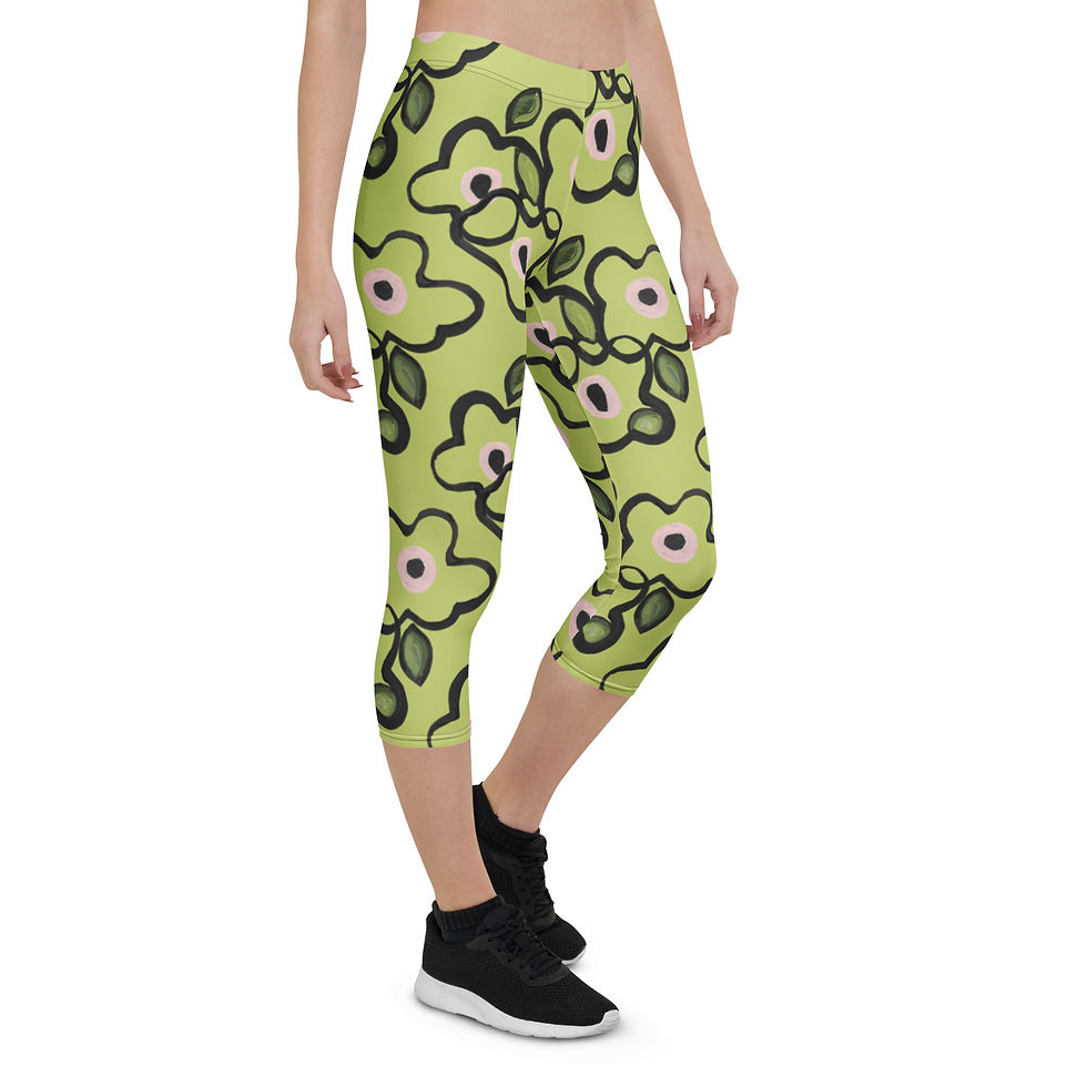 Thumbnail: Wild Willow Tangles Capri Leggings
