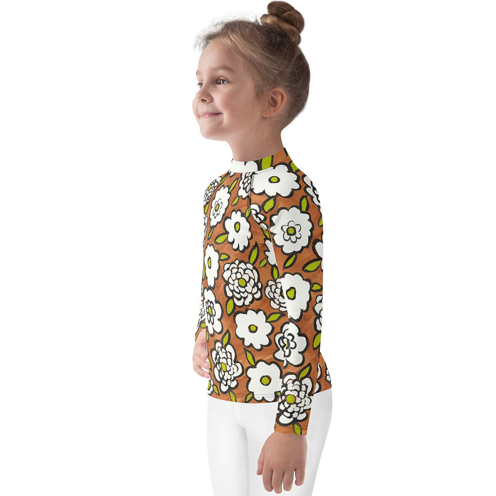 Thumbnail: First Floral Kids Rash Guard