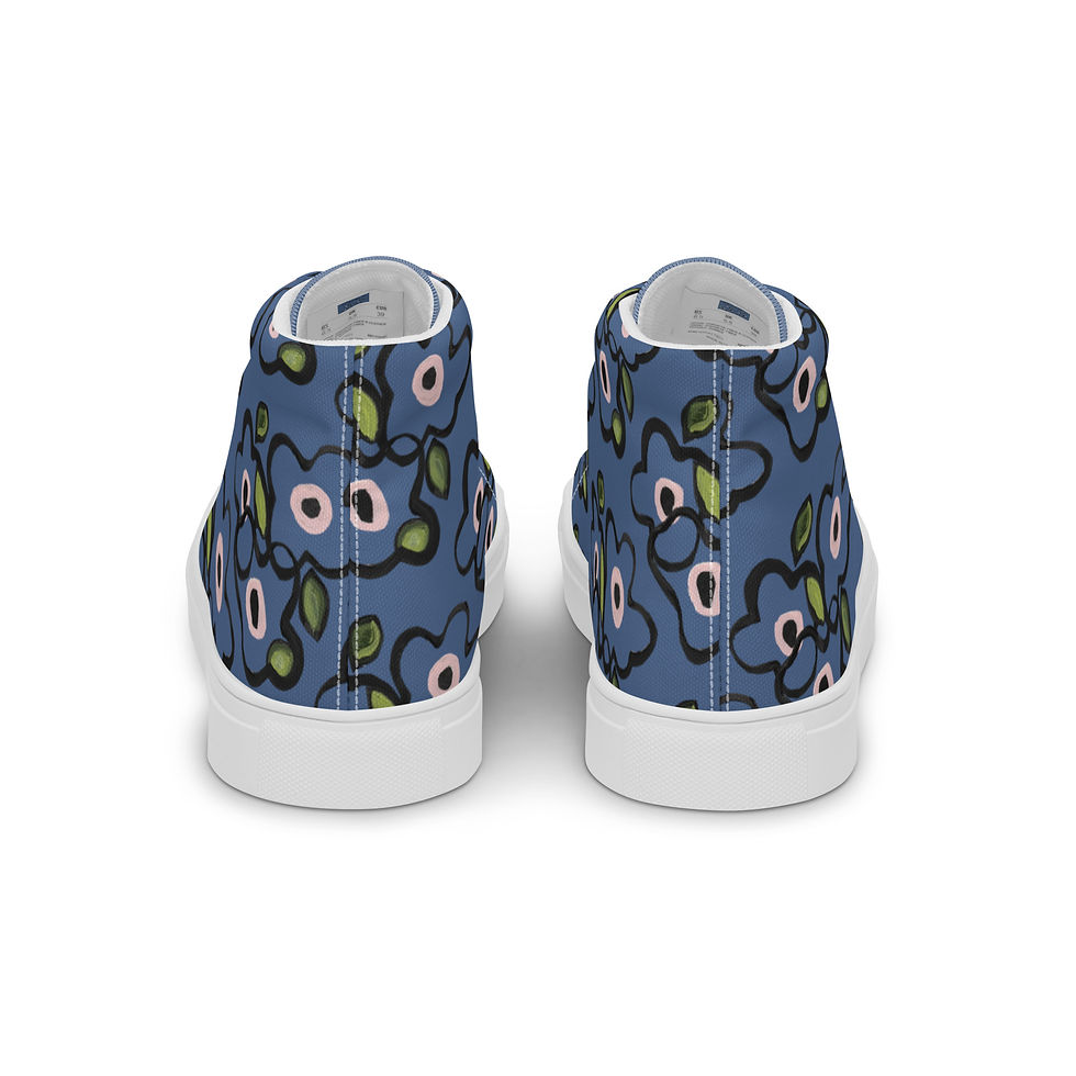 Thumbnail: Men's Kashmir Blue Tangles  High Tops