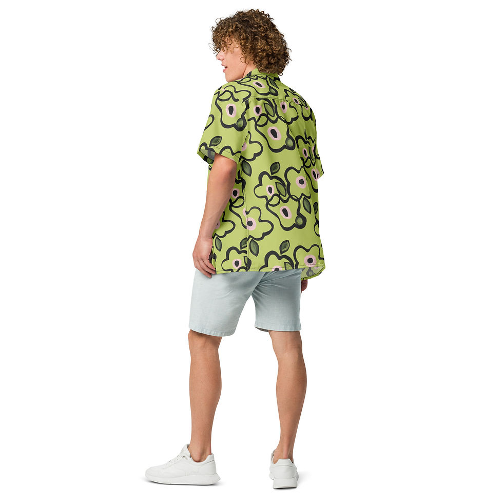 Thumbnail: Wild Willow Tangles  Aloha Shirt ( ReCycled-Poly Unisex)