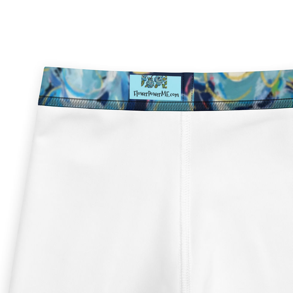 Thumbnail: Navy Blue Roses Kids Leggings