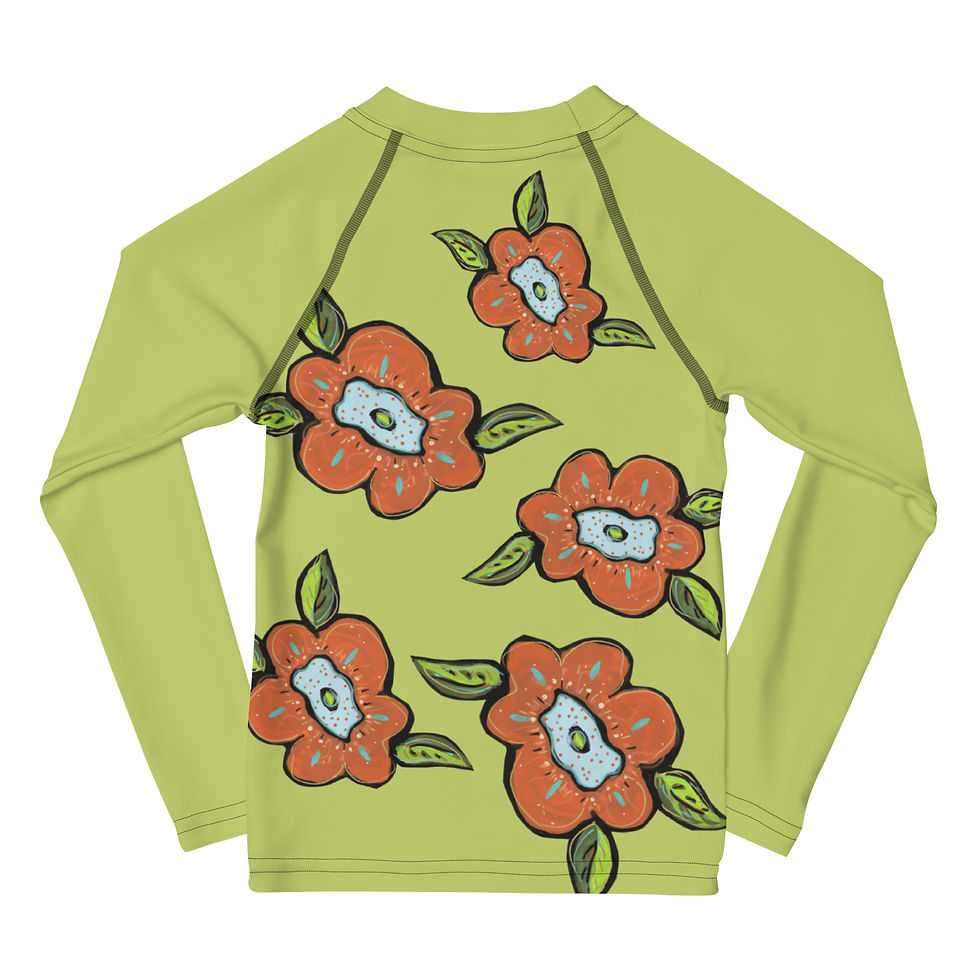Thumbnail: Sugar Magnolia Wild Willow Kids' Rash Guard