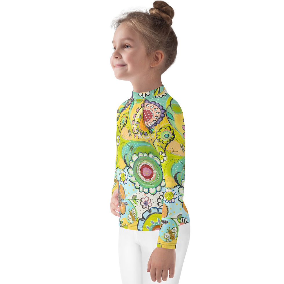 Thumbnail: Flower Power Kids Rash Guard