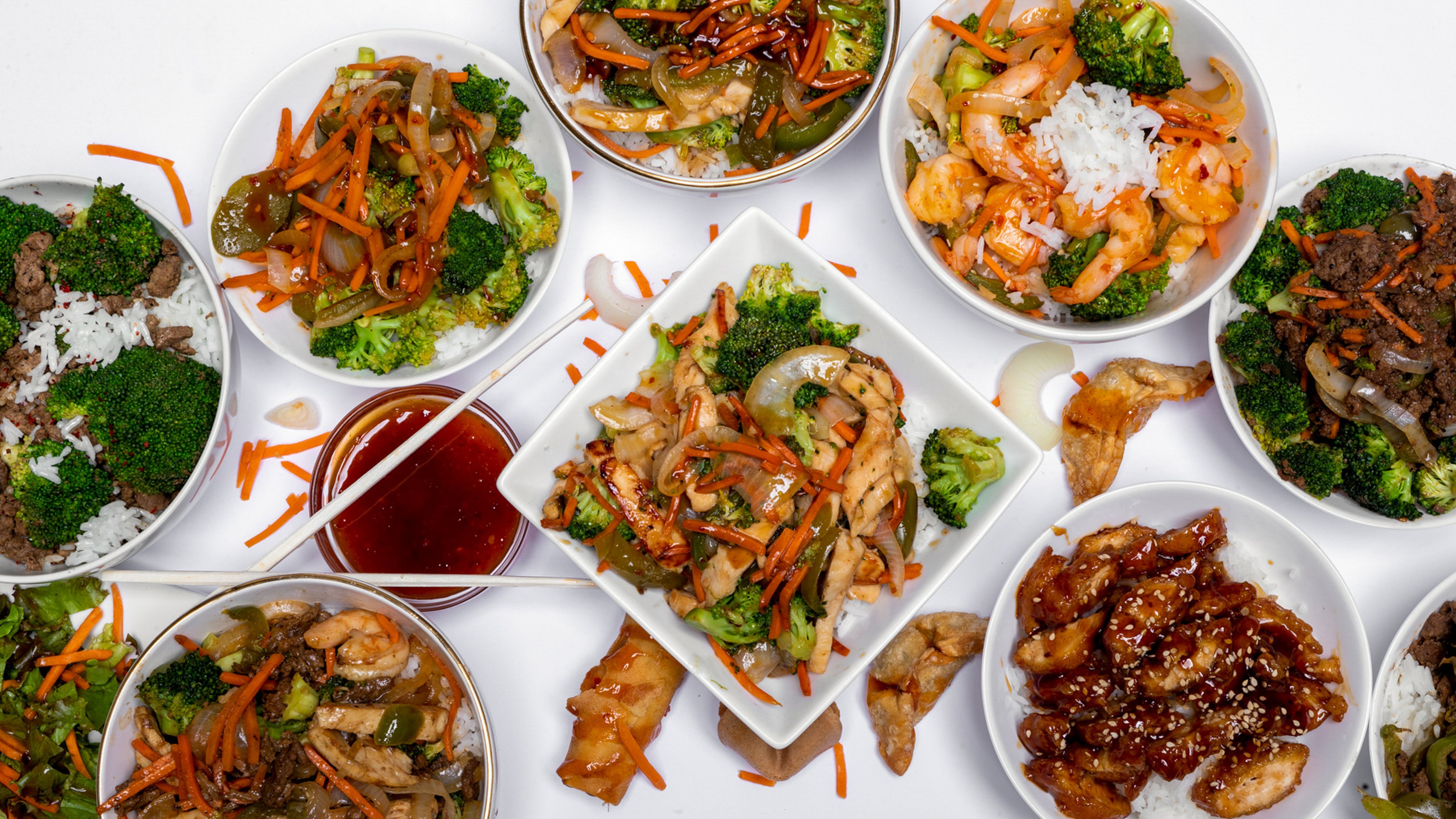 Arranged Food and Objects