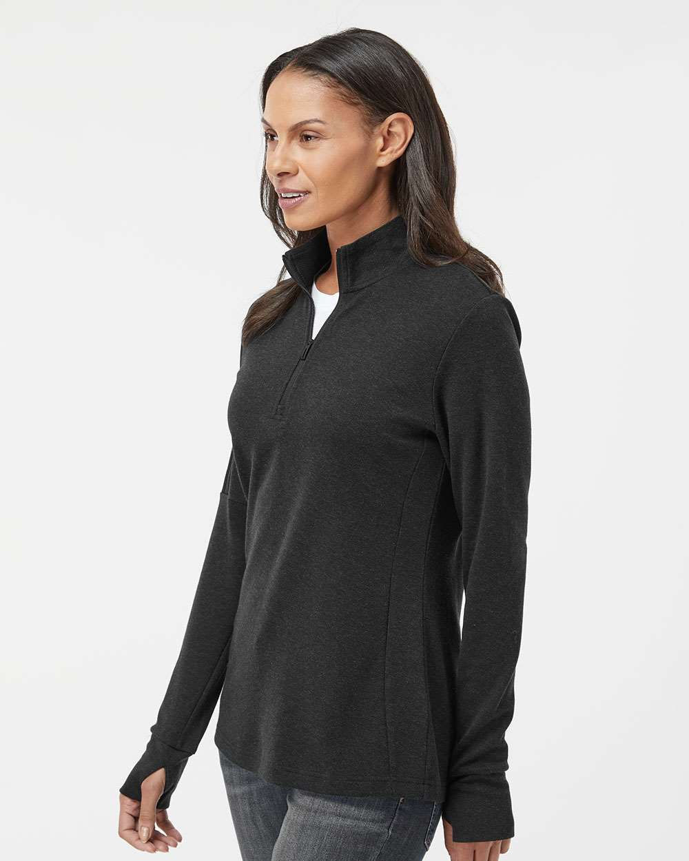 Adidas - Women's 3-Stripes Quarter-Zip Sweater - A555
