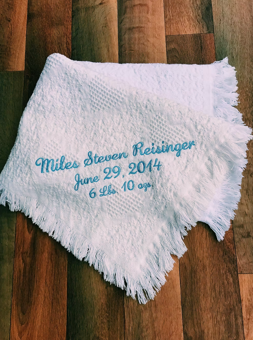 Basketweave Keepsake Baby Blanket