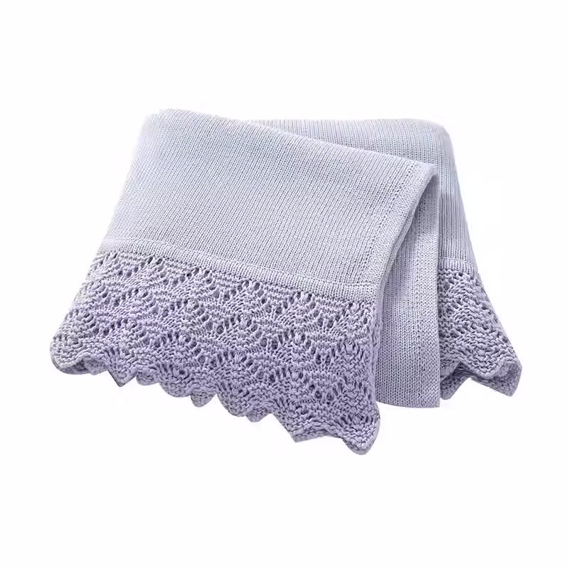 Thumbnail: Cotton Knit Newborn Baby Blanket