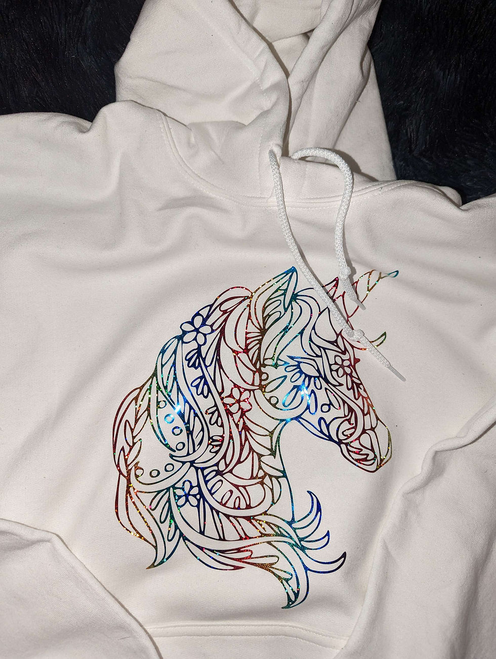 Thumbnail: Rainbow mandala unicorn hoodie 