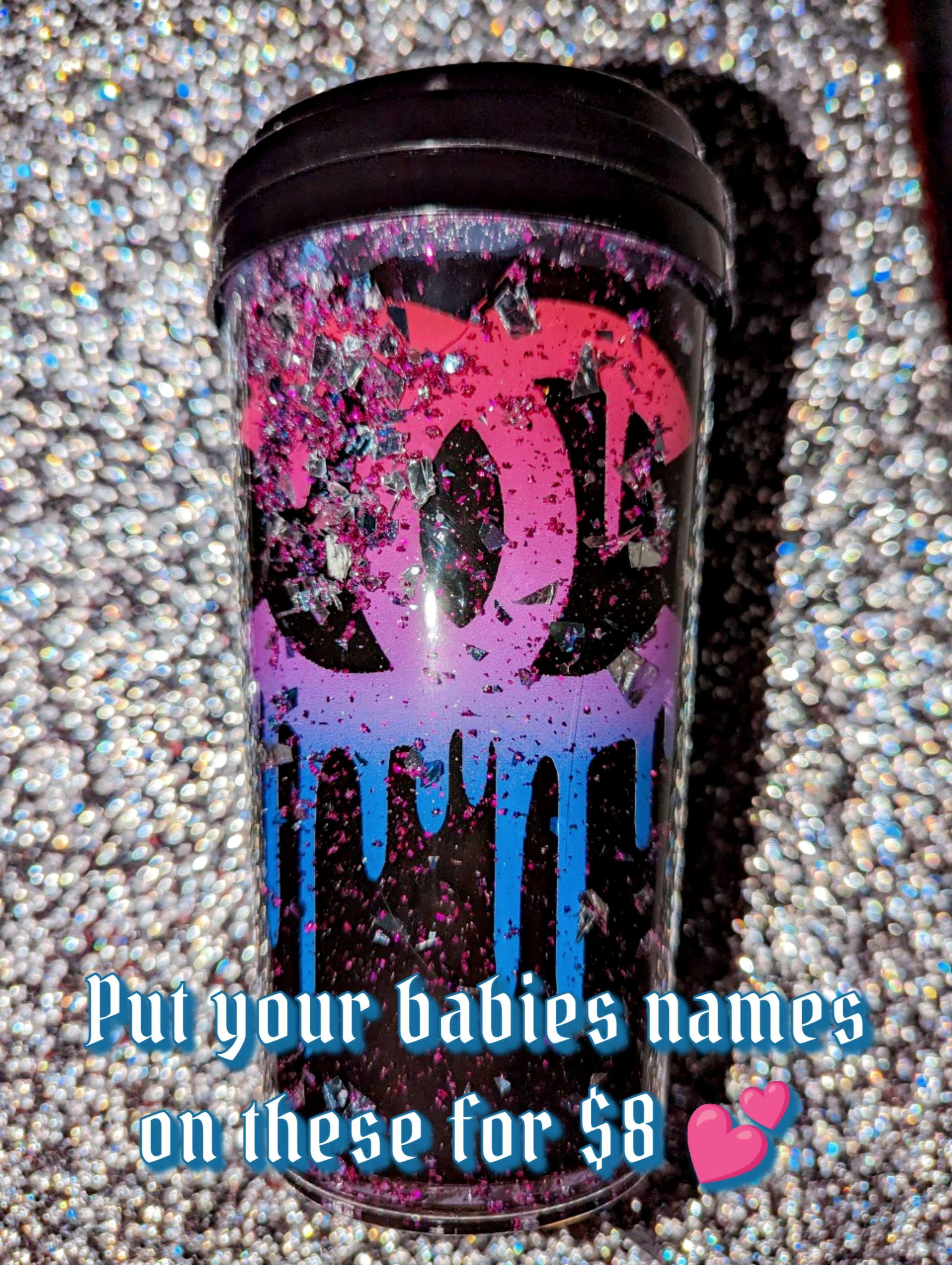 CC glitter tumbler