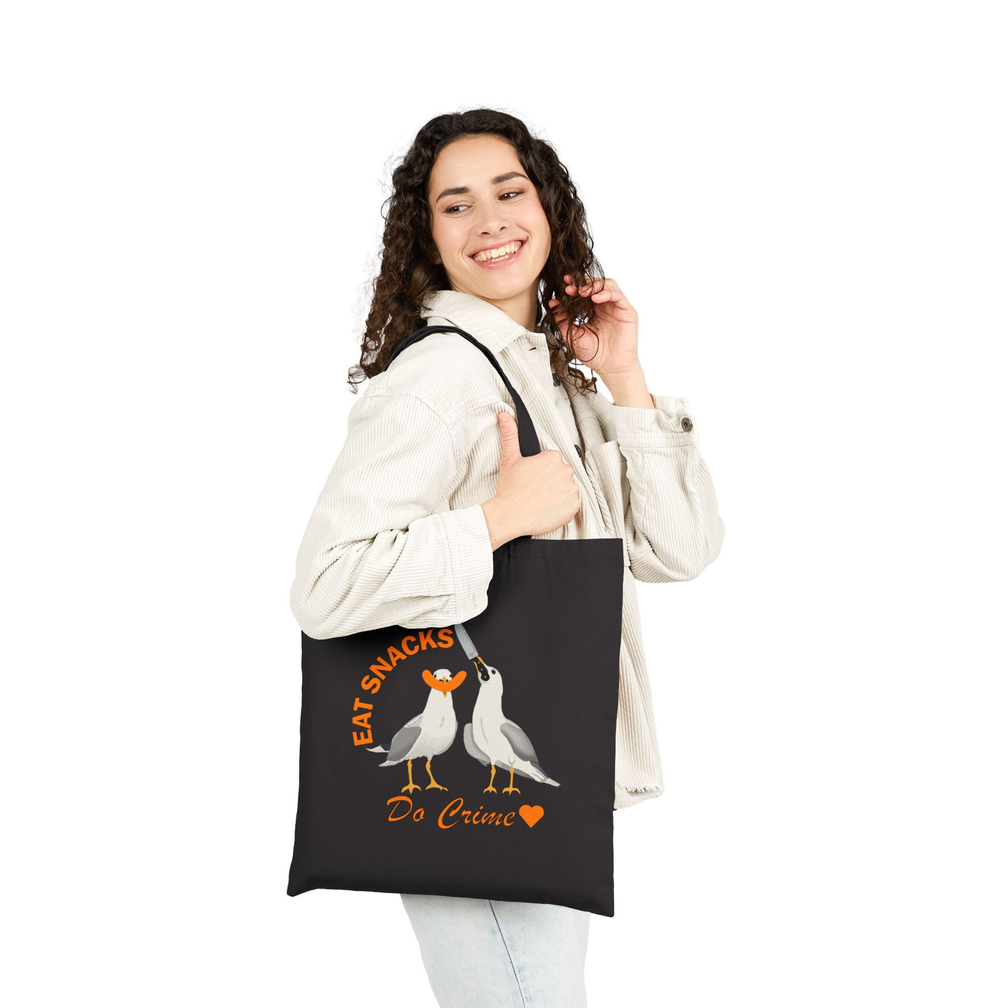 Snack Heist – Seaside Outlaws Black Canvas Tote Bag