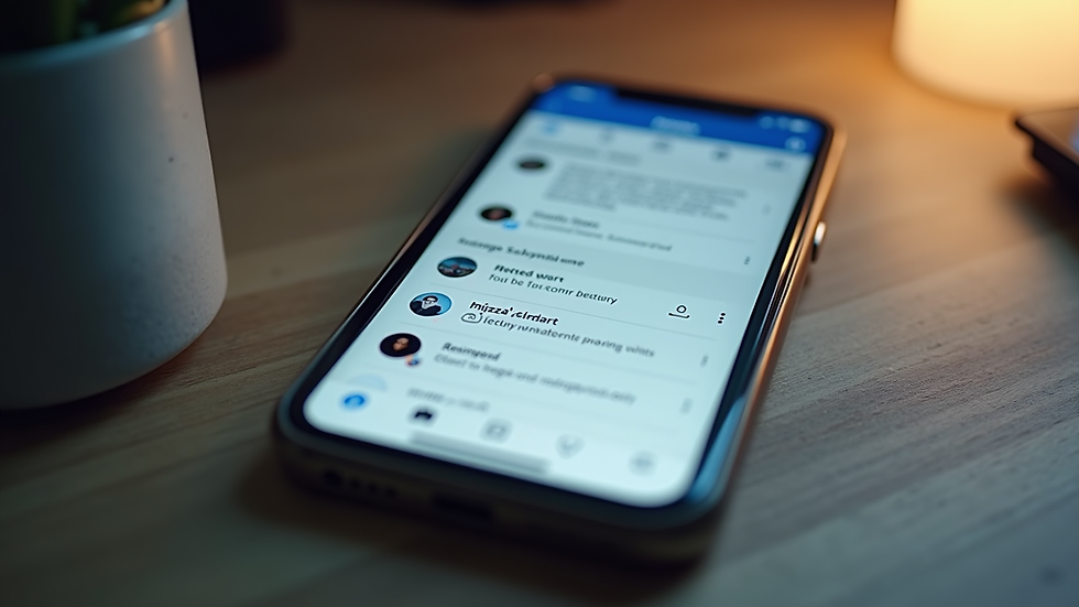 Close-up view of a smartphone showing scheduled social media posts