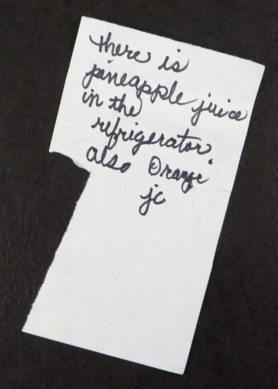 There is pineapple juice…