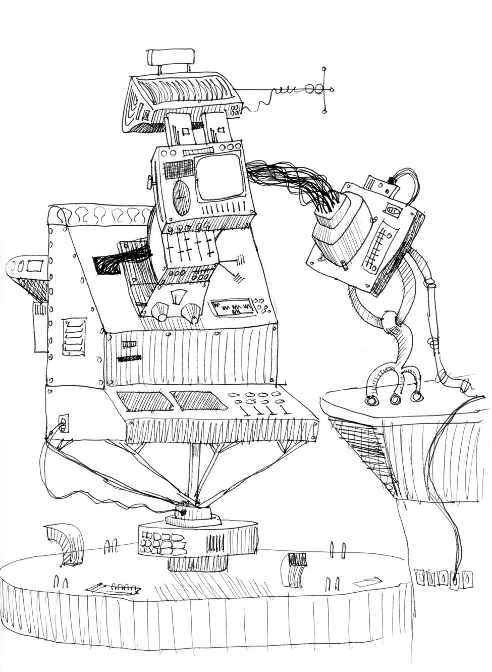Black Book drawing 51, drawing by Anthony D. Sinner
