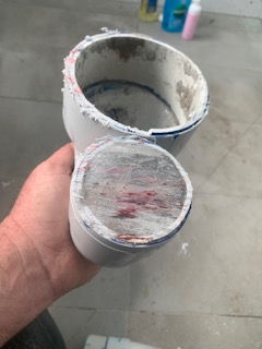 concreted trap