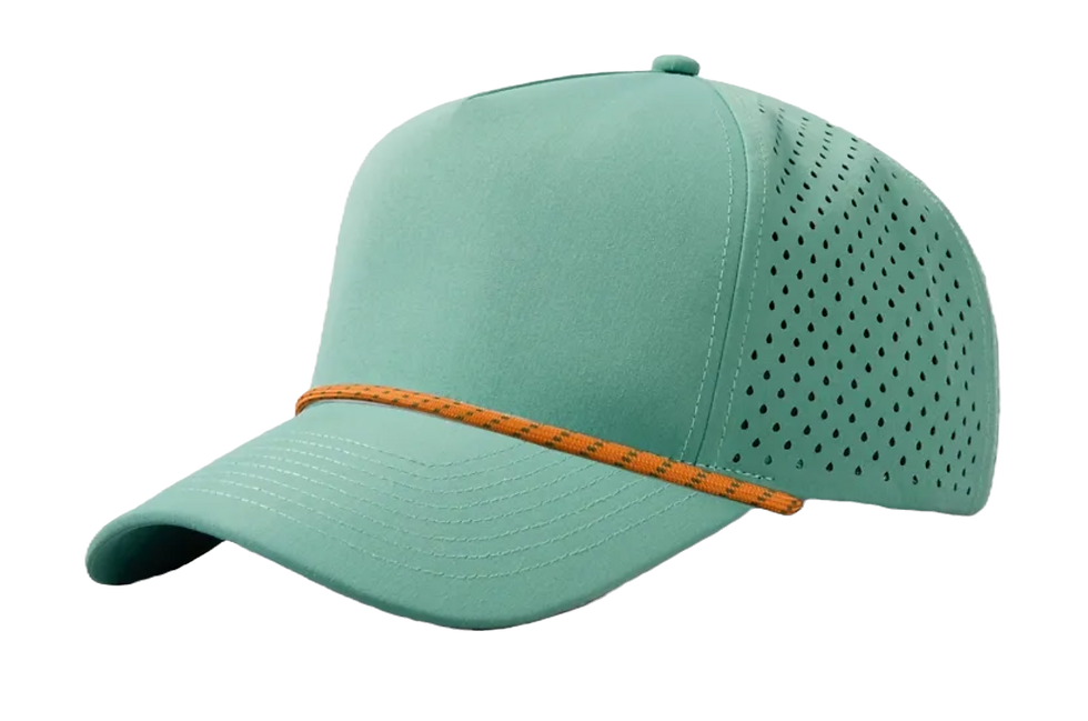 Teal with Orange Rope