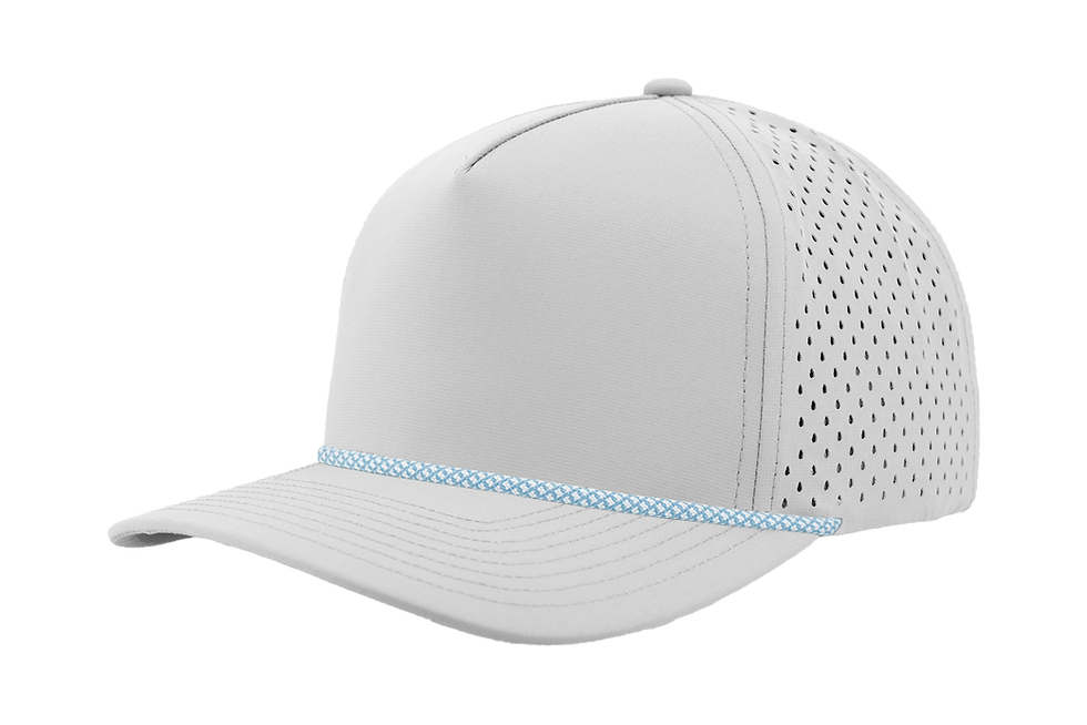 White with Colombia Blue Chainlink