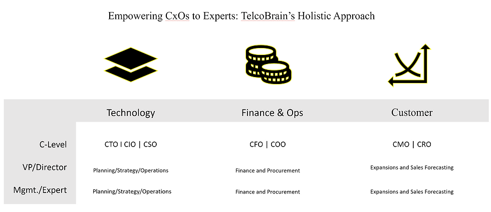 TelcoBrain’s vision in delivering insights and unified vision to all levels of your organization