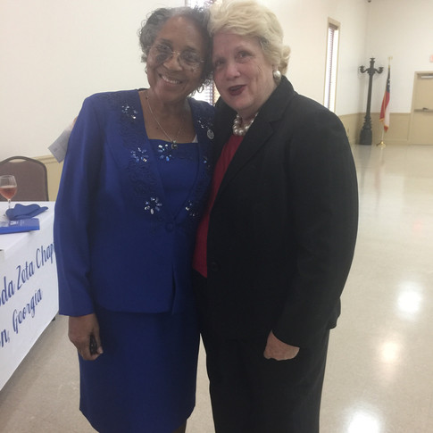 Soror Caroline Day with our Caterer, Ms. BJ Smith (of BJ Smith Events of Tifton, GA)