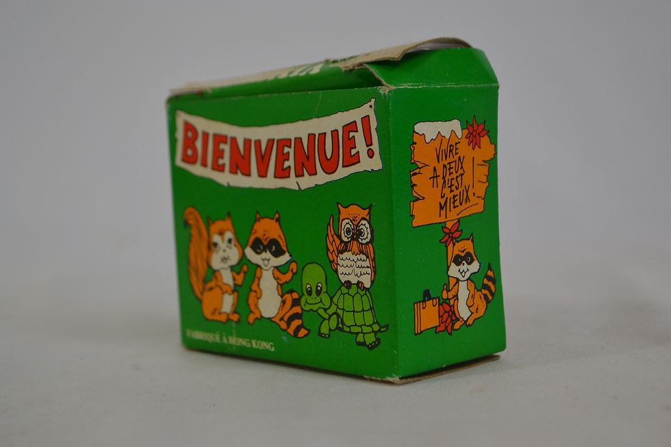 Miniature : Figurines vintage animaux raton laveur