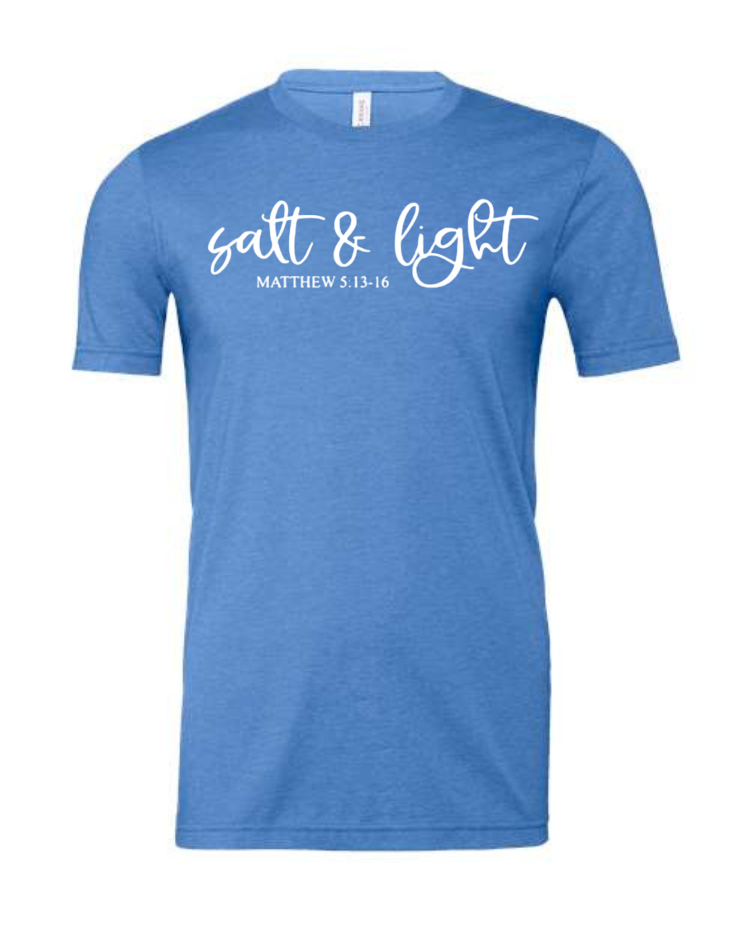 Short Sleeve T-shirt | Salt & Light Script (Click image to see all colors)