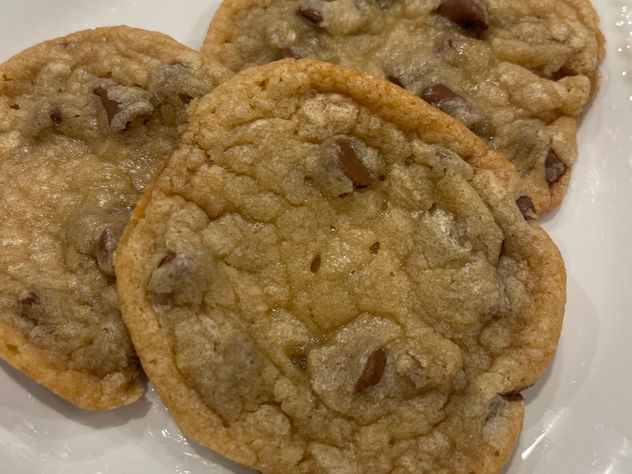 BARELY BAKED CHOCOLATE CHIP COOKIES