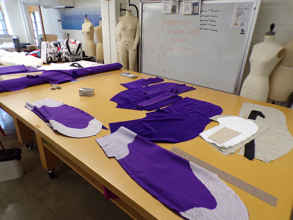 Working with velvet material