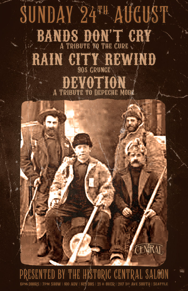 Rain City Rewind @ Seattle's Historic Central Saloon! Sunday 8/24/25