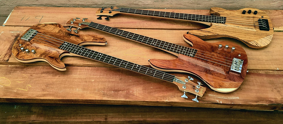 Kiaat and Zebrano Lewitt Bass Guitar