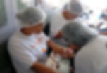 Alunas nas aulas praticas