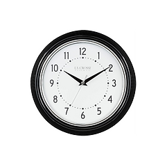 LaCrosse 404-3624B 9.5 Inch Diner Quartz Clock, Black