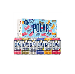 Polar Seltzer Water Sampler Variety Pack, 12 fl oz cans, 18 pack
