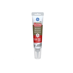 GE Advanced Silicone Caulk for Kitchen & Bathroom, White, 2.8 fl oz Tube, 1 Pack