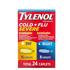 Tylenol Cold + Flu Severe Day & Night Caplets Combo Pack for Multi-Symptom Cold & Flu Symptom Relief