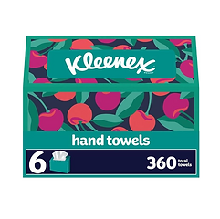 Kleenex Disposable Paper Hand Towels, 6 Boxes, 60 Tissues per Box (360 Total Tissues), Packaging May Vary