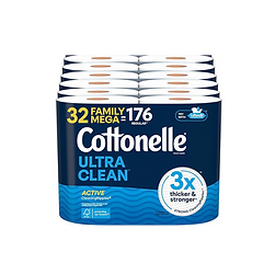 Cottonelle Ultra Clean Toilet Paper with Active CleaningRipples Texture