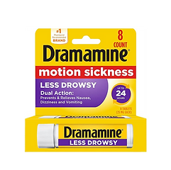 Dramamine All Day Less Drowsy, Motion Sickness Relief, 8 Count