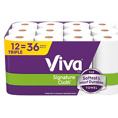 Viva Signature Cloth Paper Towels, 12 Triple Rolls