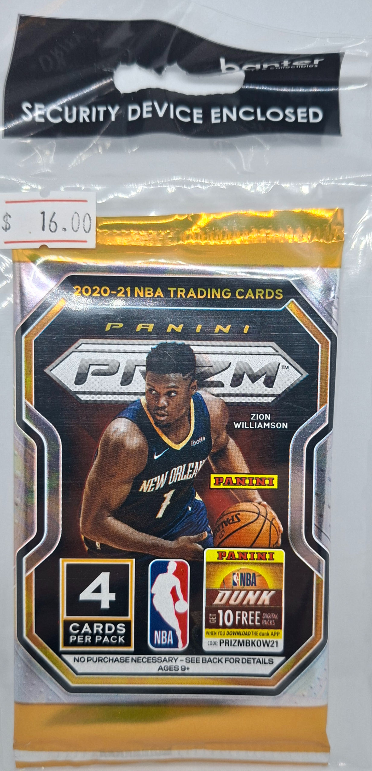 Panini 2020-2021 PRIZM NBA Trading Card Booster Pack