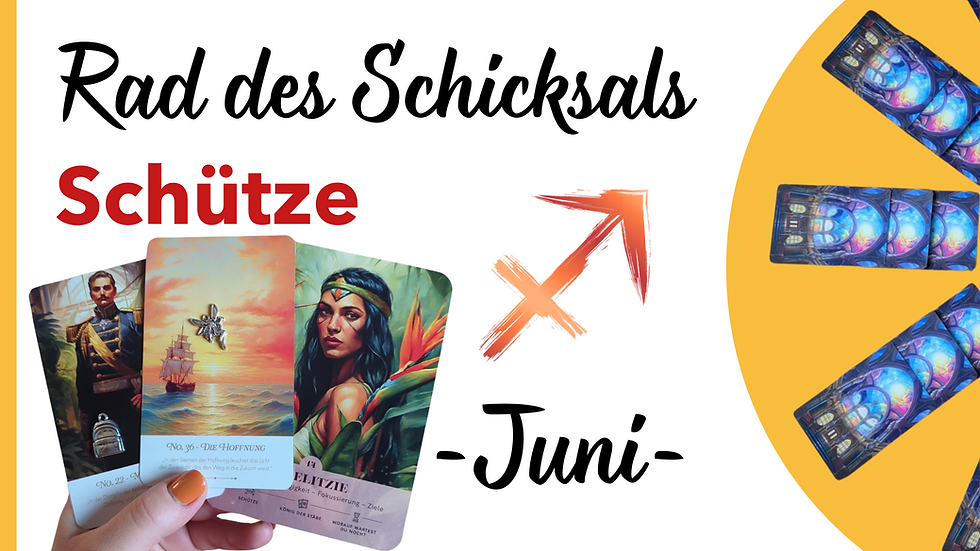 Thumbnail der Kartenlegung für das Sternzeichen Schütze im Monat Juni