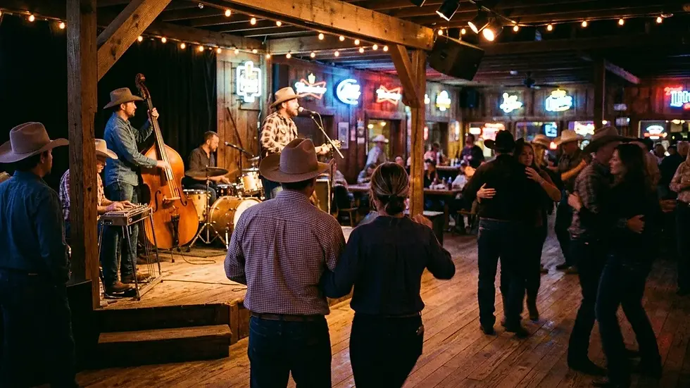 Live bands in Fort Worth playing a honky-tonk stage