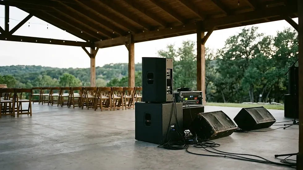 wedding band break scheduling and stage setup Texas