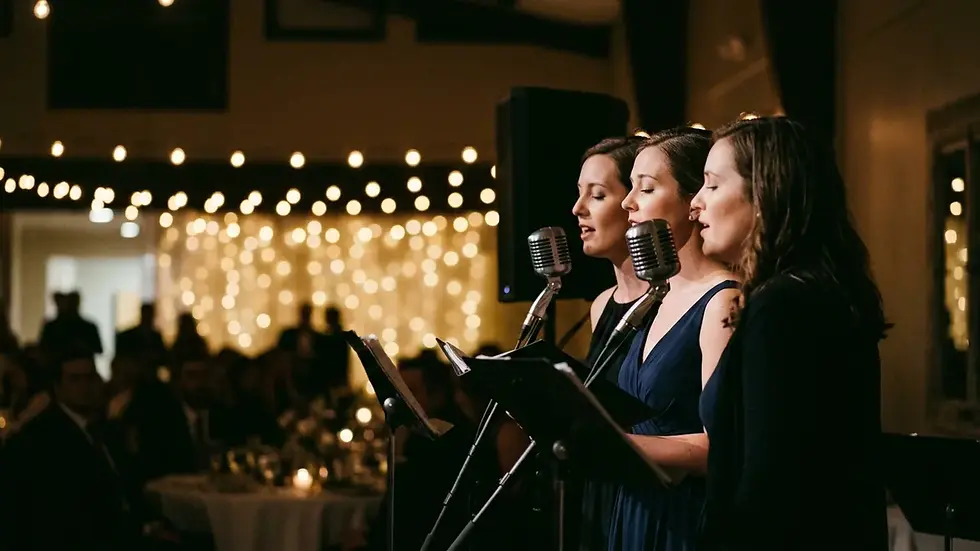 live band performing best mother groom songs at a reception