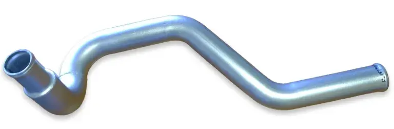 Mandrel-bent exhaust tube showing full-diameter bend radius