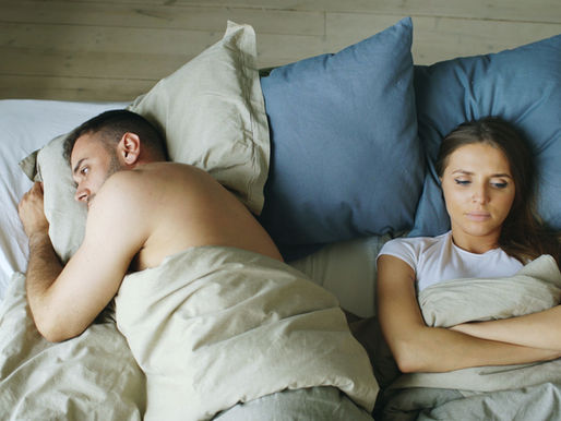 Couple experiencing erectile dysfunction problems.